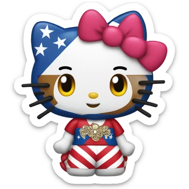 hello kitty puerto rican sticker