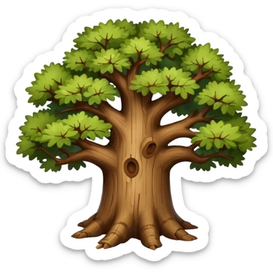 Oak tree sticker