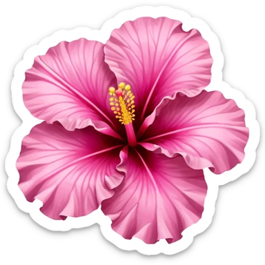 pink hibiscus flower sticker
