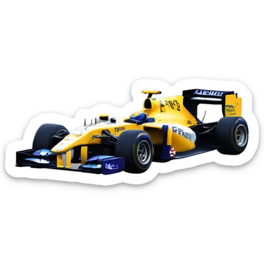 fernando alonsos renault r25 formula 1 car sideways sticker