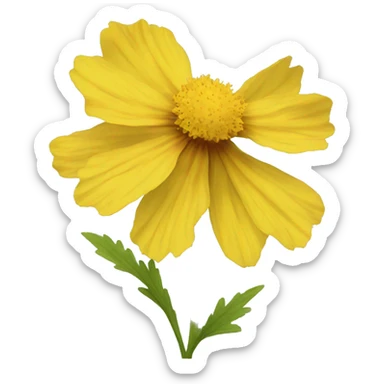 yellow coreopsis flower sticker