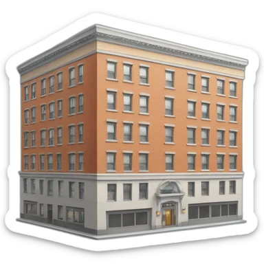 new york city building icon sticker