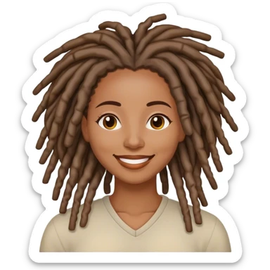 Black woman with locs good morning  sticker