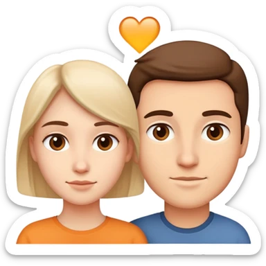 Two people gradually moving closer, showing progression of trust building sticker