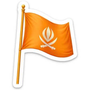 Use orange flag and sikh emoji this 🪯 and make sure emoji fit in Flag  sticker