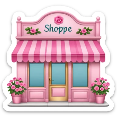 Shoppe rosa sticker