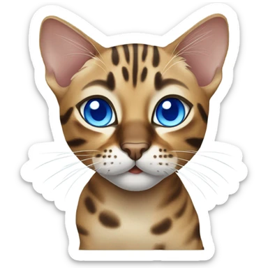 Bengal cat with blue eyes sticker