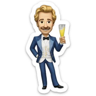 the french 70´s singer claude fracois sticker