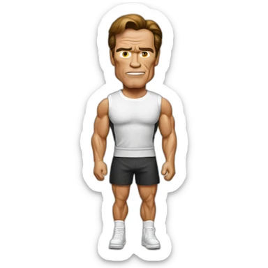 arnold schwarzenegger in tennis skirt sticker