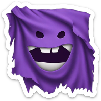 purple ripped cloth sticker