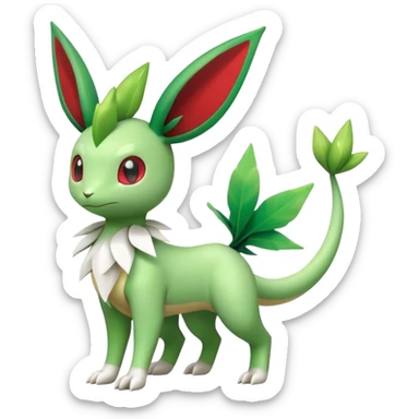 Shiny Flygon-Leafeon-Shaymin-hybrid, full body sticker