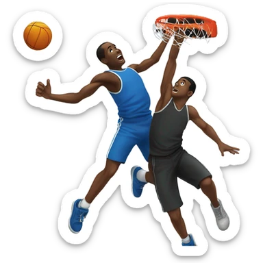 Black male getting dunked on by another black male sticker