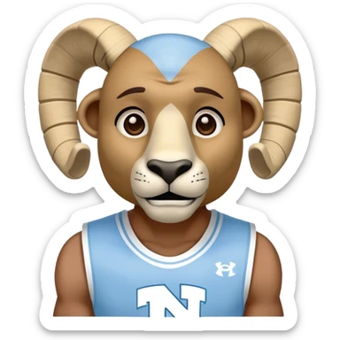 UNC Tar Heels rameses mascot sticker