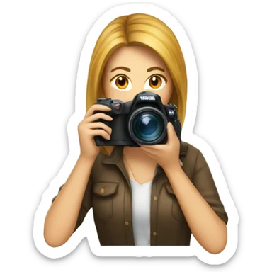 woman photographer sticker
