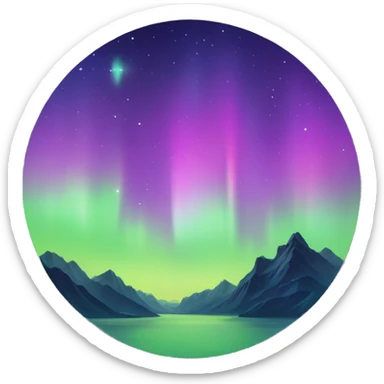 Aurora borealis sticker