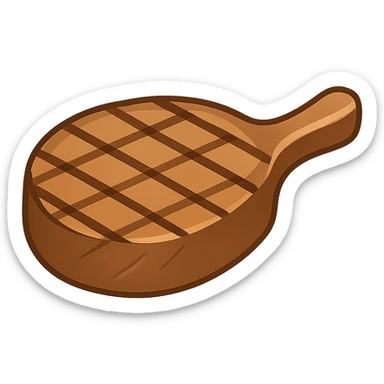 Remove the potatoes and simplify the details to show just a plain steak in emoji style with no background. sticker