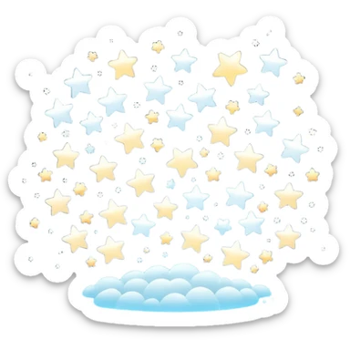 tiny white stars sticker
