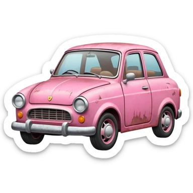 Carro Rosa Quebrado sticker