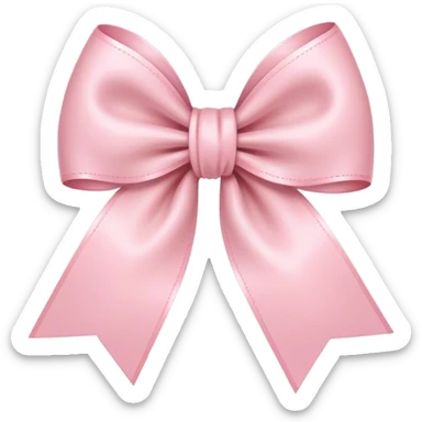 light pink bow on light pink bow sticker