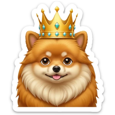 lulu pomeranian crown sticker