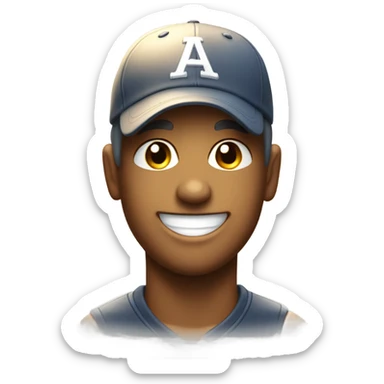 Sunshine with baseball cap on backwards  sticker