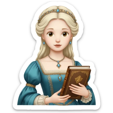 Renaissance lady sticker