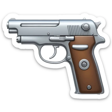 Un emoji con una pistola sticker