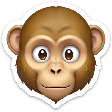 Monkey tearing up sticker