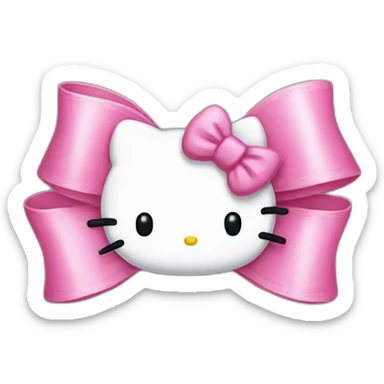 hello kitty bow sticker