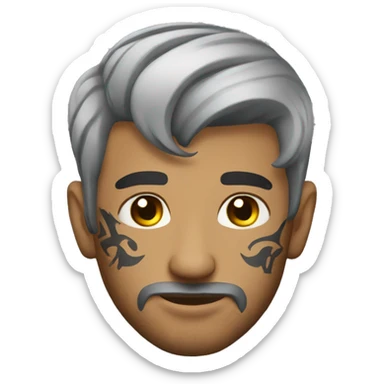 tattooed man very attractive sticker