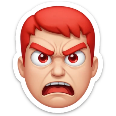 Super mad, annoyed sticker