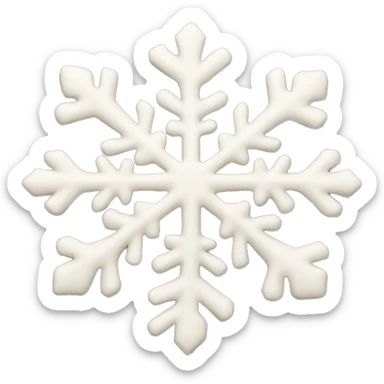 Snow flake cream color sticker