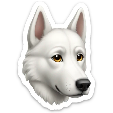 white husky  sticker