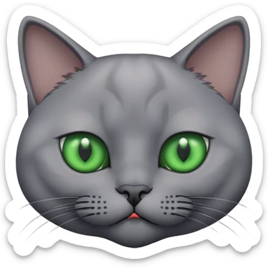 grey British cat sticker