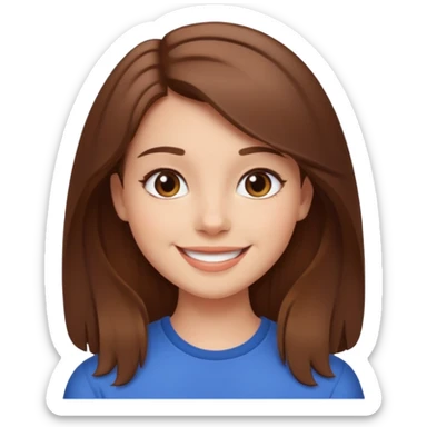 Brown-haired girl posing for a video to post on instagram sticker