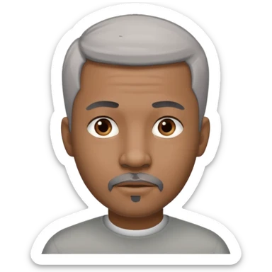 Black man with a short gray haired trimmed goatee  sticker