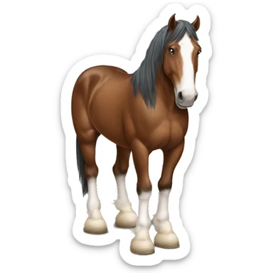 draft horse sticker