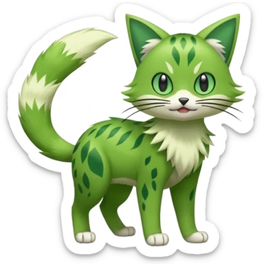 Sprigatito-Meowscarada-Pokémon-Fakémon-animal-fusion (full body) sticker