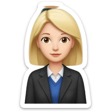 teacher teaching in front of blackboard sticker