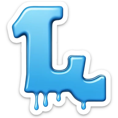 In blue Graffiti the letter L sticker