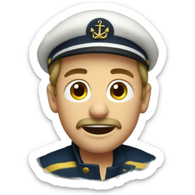 sailor in rough seas sticker