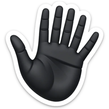 Black hand emoji rock hand symbol  sticker