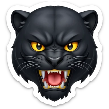 angry panther animal sticker
