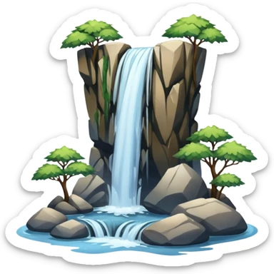 Waterfall sticker