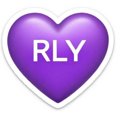 Purple Heart with the letters Riley in the middle  sticker