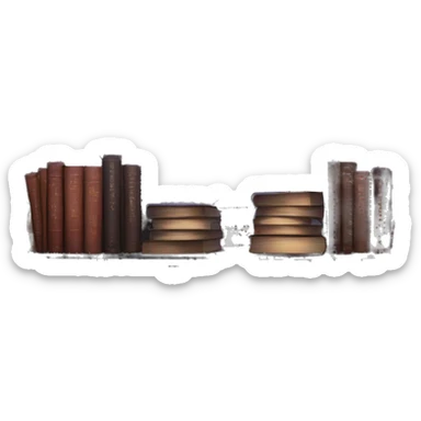 gothic window with books sticker