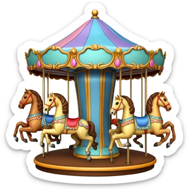Carrusel con caballos sticker
