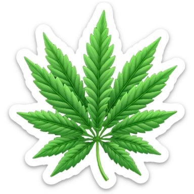 Marijuana plant emblem with 420 in the middle sticker