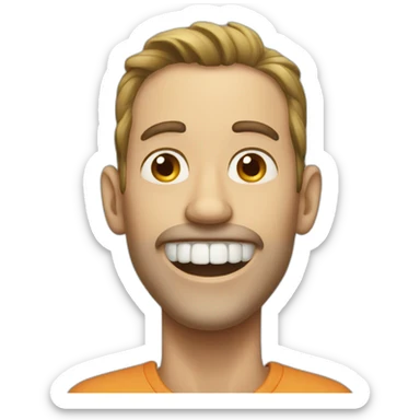 A man who has 1 billion teeth  sticker