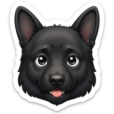 black german shepherd face crying with RIP written above sticker